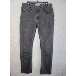 BKE Buckle Jake Jeans Mens 34L Grey Straight Leg Medium Wash Faded Distressed‎